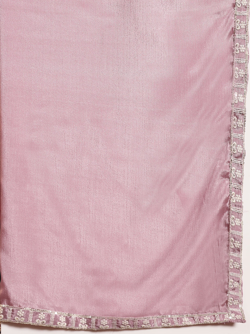 Women's Lavender Embroidered Chinon Lehenga Choli With Dupatta