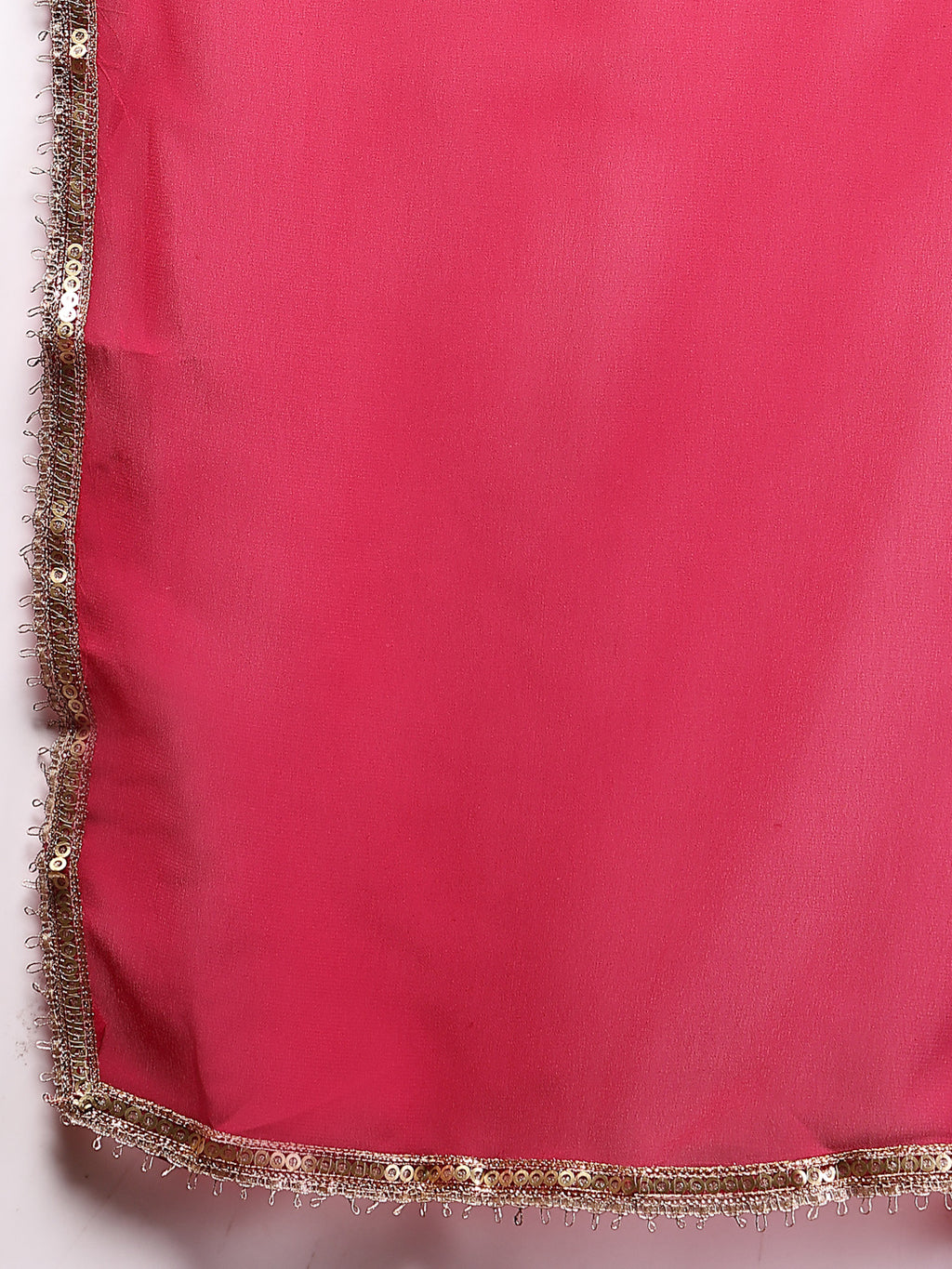 Women's Magenta Embroidered Georgette Lehenga & Blouse with Dupatta