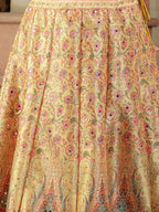 Women's Floral Printed Silk Blend Lehenga Dupatta with Blouse
