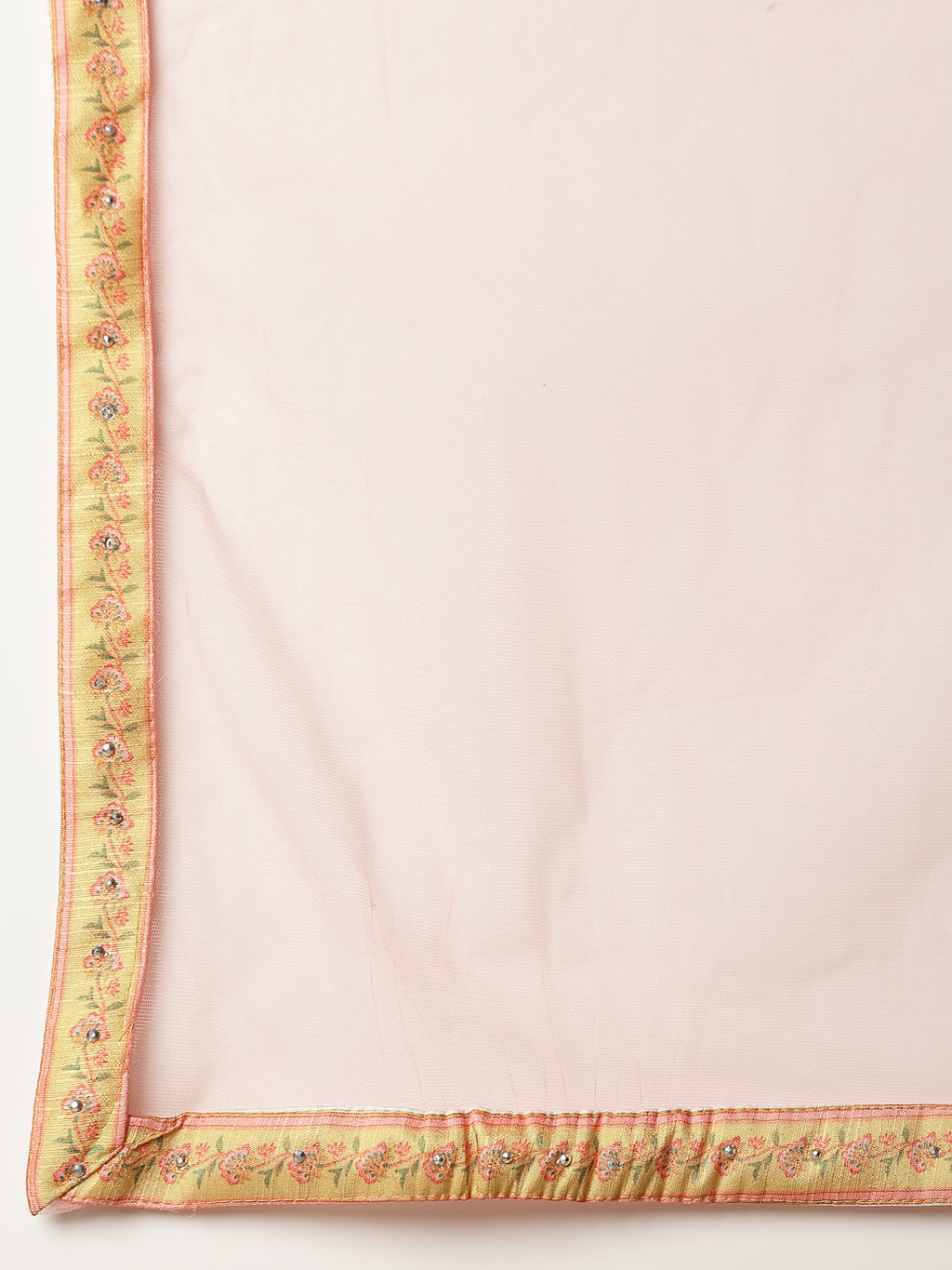 Women's Floral Printed Silk Blend Lehenga Dupatta with Blouse