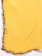 Women's Mustard Embroidered Georgette Lehenga & Blouse with Dupatta