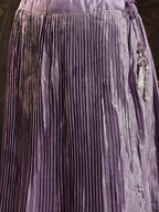 Women's Purple Floral Printed & Embroidered Silk Blend Lehenga Choli With Dupatta