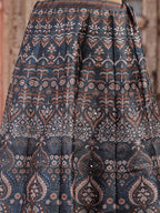 Women's Printed Silk Blend Lehenga Dupatta with Blouse