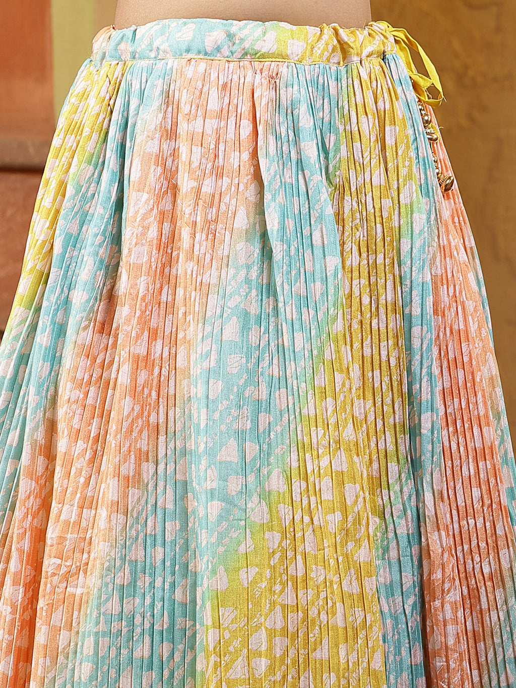 Women's Printed & Embroidered Silk Blend Lehenga Dupatta with Blouse