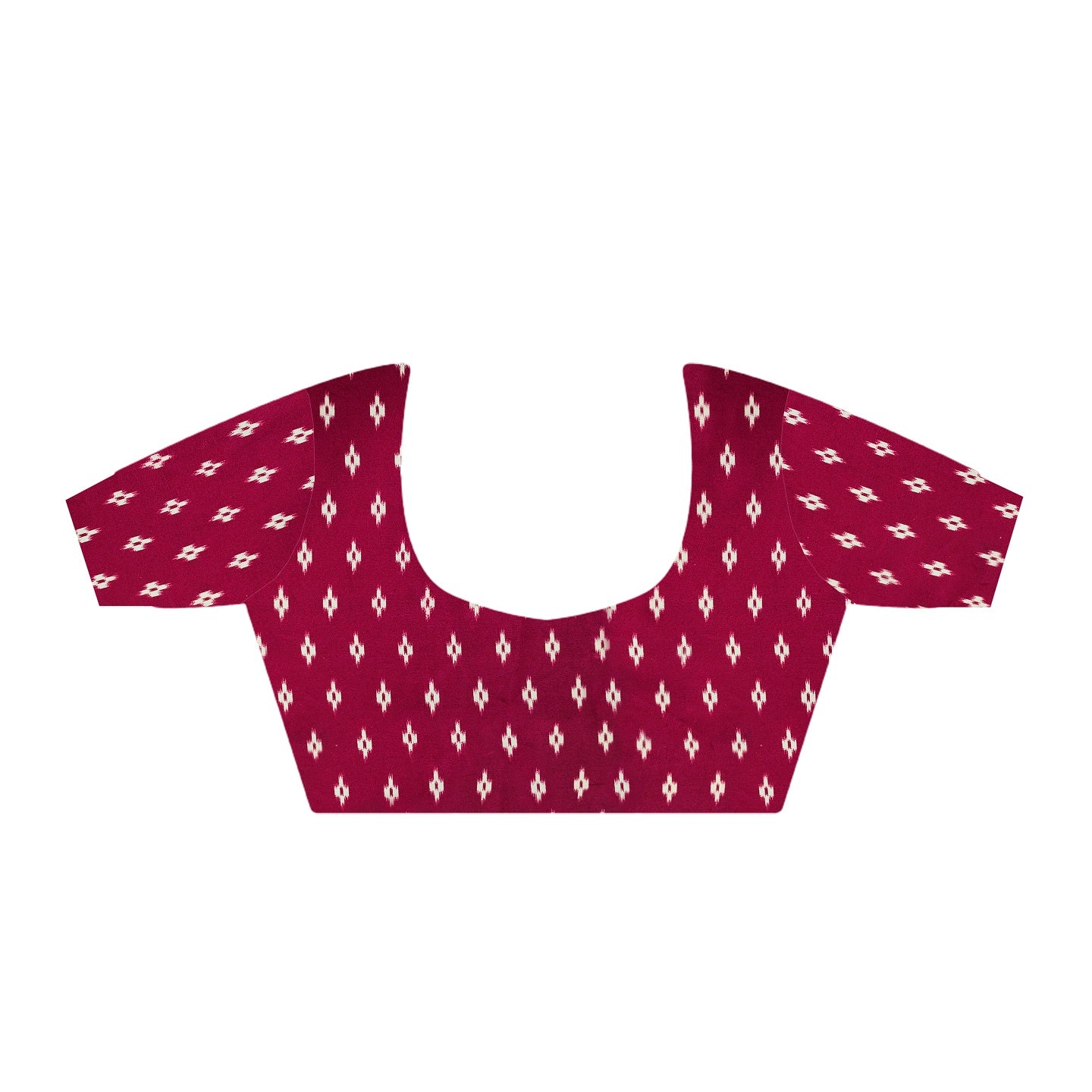 Women's Maroon Printed Satin Saree with Unstitched Blouser Piece