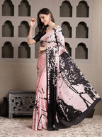 Women's Tie & Dye Print Satin Saree