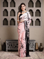 Women's Tie & Dye Print Satin Saree